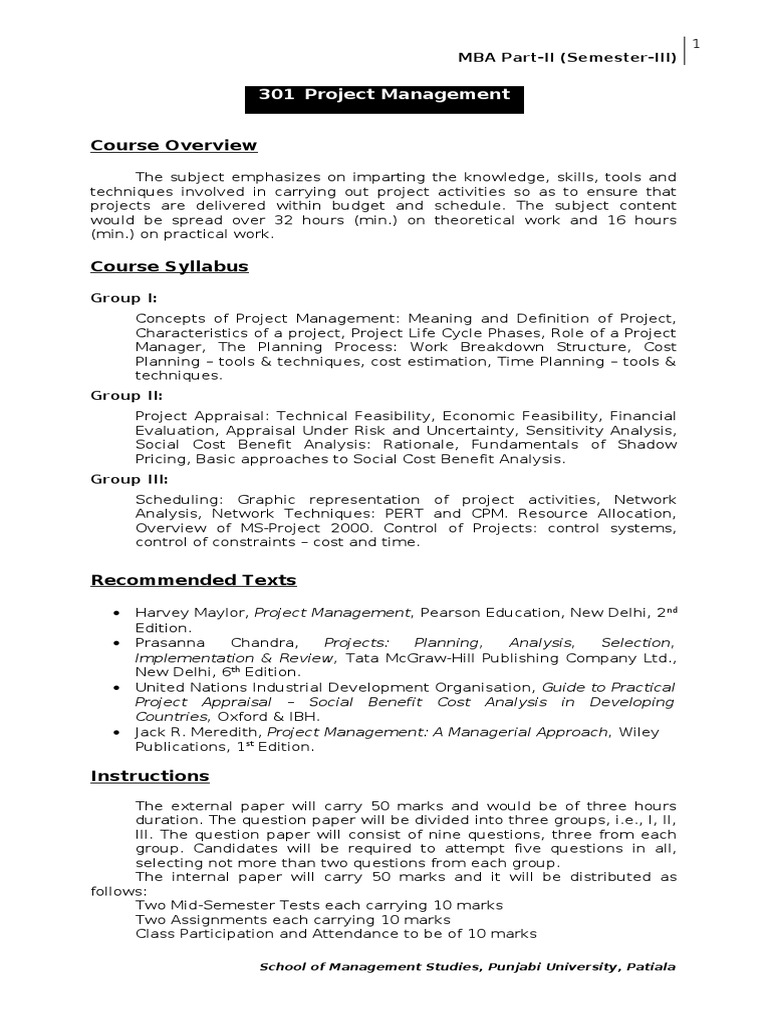 3rd Sem Syllabus | PDF