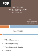 Network Vulnerability Scanning: By:-Prachee Ratnaparkhi Msc-Ii, Roll - No. 17