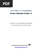 Free ITIL Sample Paper 3