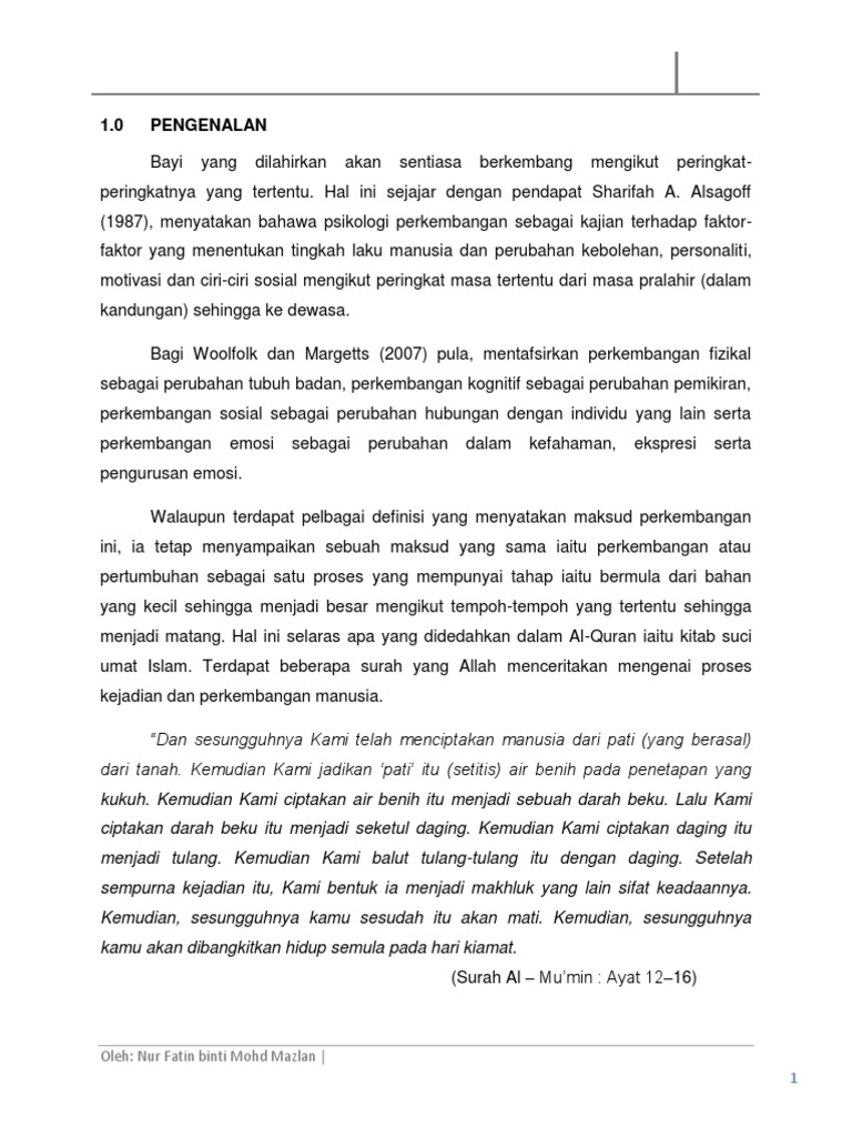 Assignment Perkembangan Kanak Kanak Pdf