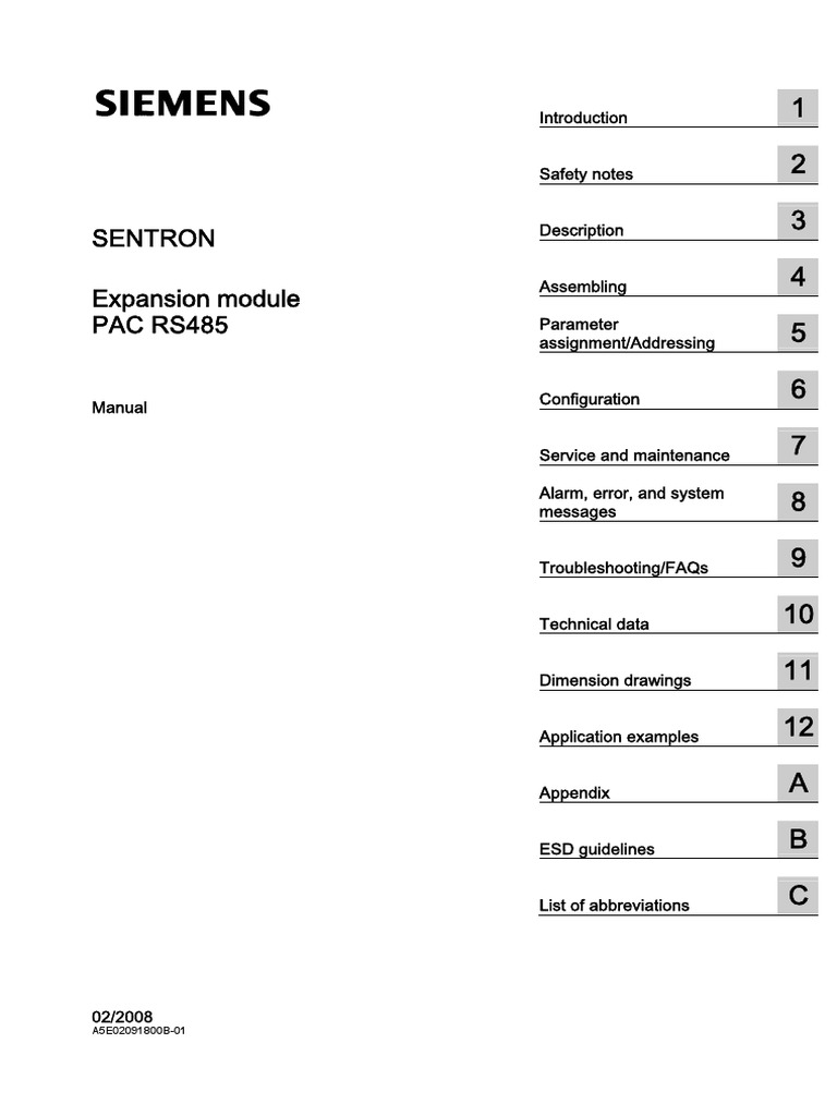 Sentron Pac Rs485-Modul Manual 01 Us | PDF | Parameter (Computer ...