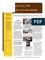 KGLP's Fall 2013 Newsletter (Fundraiser 10/14-19)