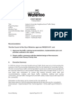 Auburn Traffic Calming Plan Approved Feb. 25, 2013 Waterloo on City Council