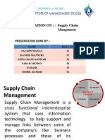 PRESENTATION ON: - Supply Chain Mangement