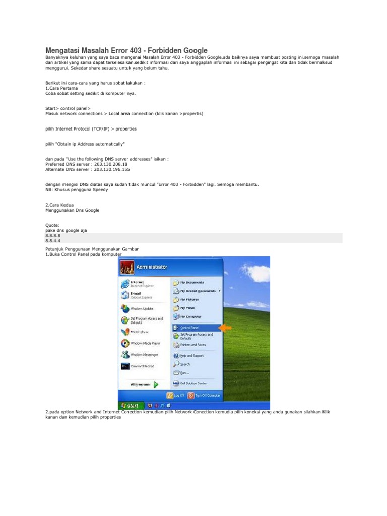 Cara Mengatasi Error 403 Forbidden | PDF | Komputer | Teknologi & Rekayasa