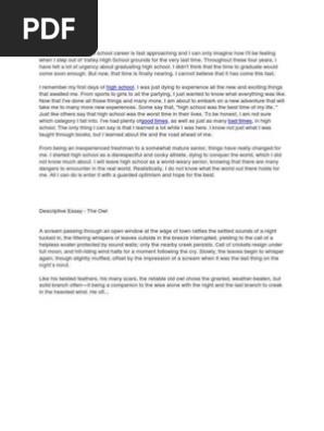 Descriptive Writing
