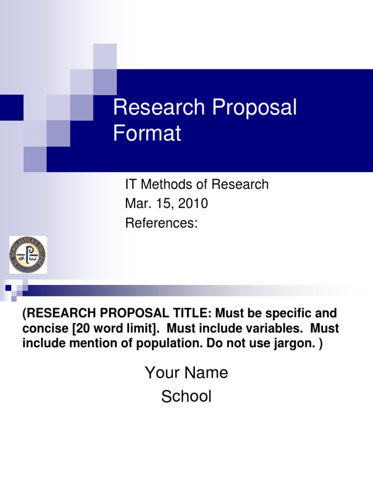 IT Research Proposal Guidelines | PDF | Research Methods | Evaluation ...