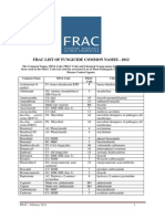 2012 FRAC List Fungicide Common Names