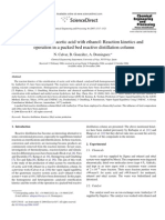 Esterificación con etanol y amberlyst columna de destilacion