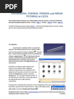 Catia V5 Bending Torsion Tension Shear Tutorial