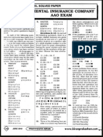 Insurance Admin Officer Exam 2012 Previous Year Solved Querstion Paper'