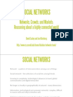 Social Networks: Networks, Crowds, and Markets: Reasoning About A Highly Connected World