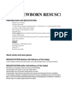 Newborn Resuscitation: Preparation For Resucitation