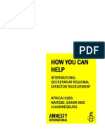 Africa Regional Directors - How You Can Help The Is Info Pack