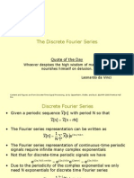 The Discrete Fourier Series: Quote of The Day