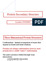 Protein Secondary Structure: Lecture 2/19/2003