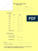 OUES Cash Check Receipt Form