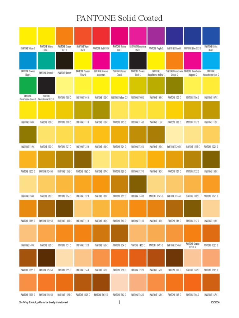PANTONE LLICS Solid Coated 色見本 PANTONE - Solid Coated | PDF | Magenta | Yellow