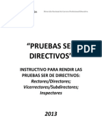 Pruebas Ser Directivos 2013