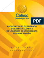 CELESC-PADRÃO DE ENTRADA BT-RESIDENCIAL