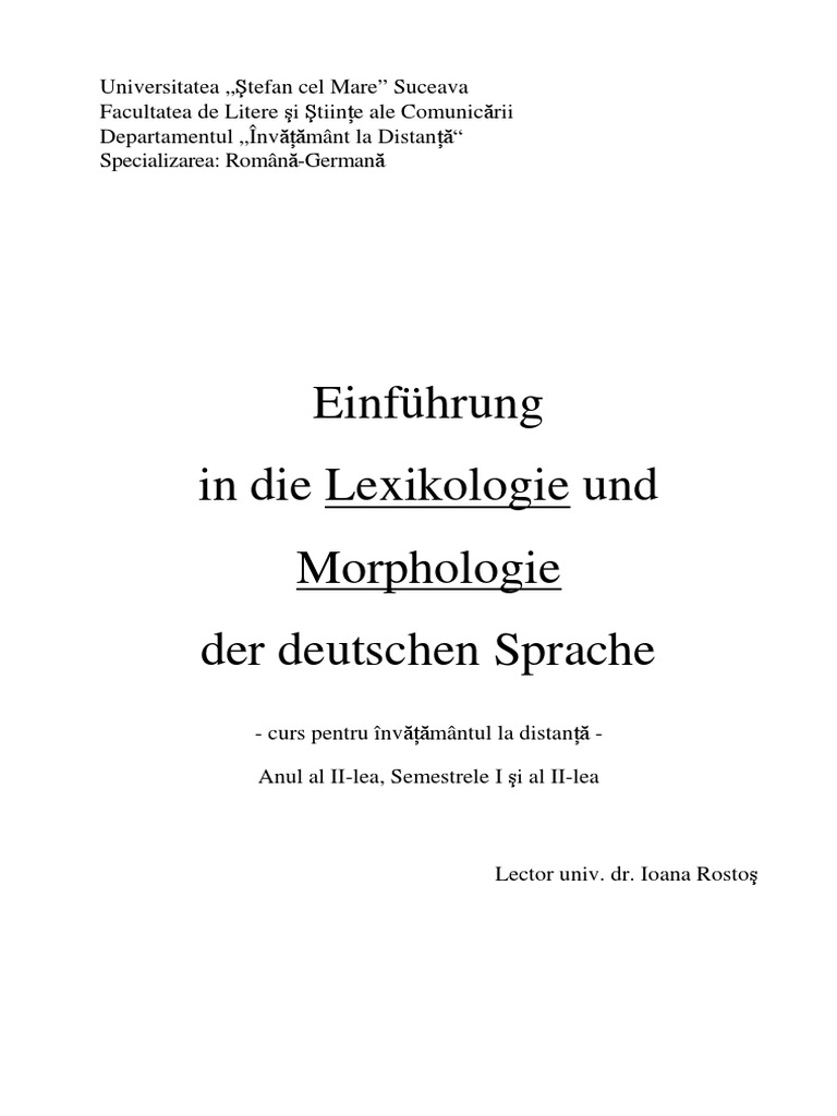 Deutsche Lexikologie Pdf , Wortlehre – FBQA
