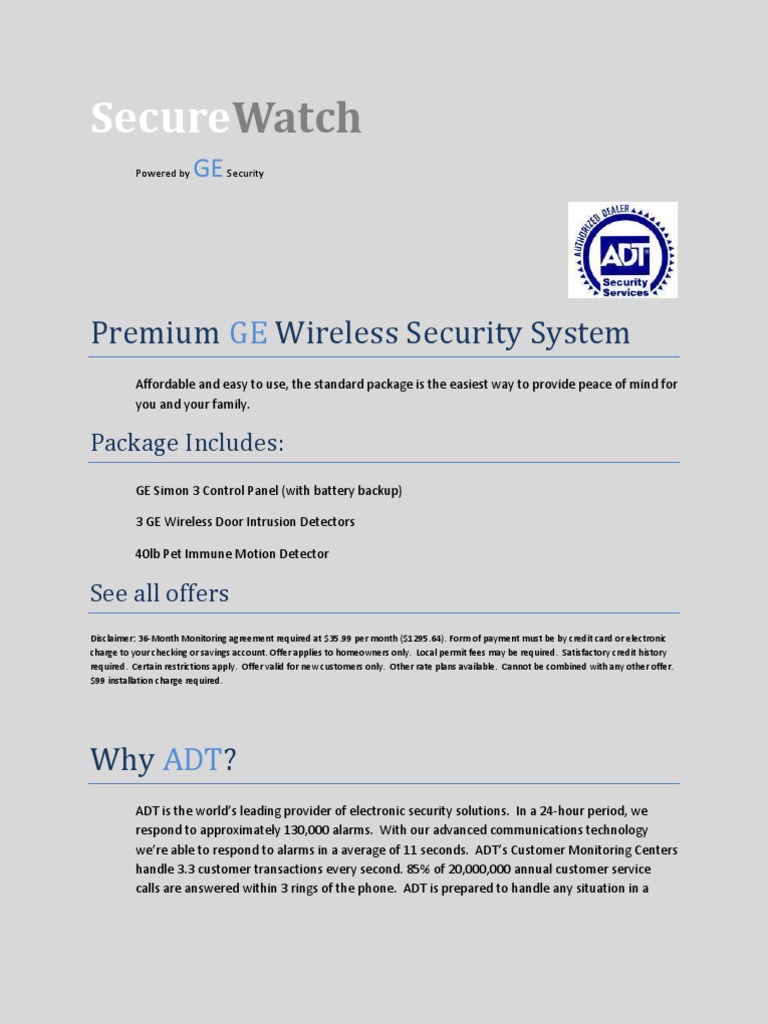 SecureWatch Alarm System Overview | PDF | Security Alarm | Surveillance