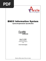 BNCC Information System - Requirements Statement