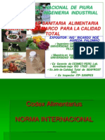 Normatividad Sanitaria Alimentaria en El Peru Cap II Marco para La Calidad Total 03 Ago 13