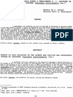 Efeito da Umidade do Solo sobre a Absorção de Cálcio e Fósforo pela Leucena