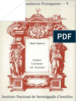 Textos Humanísticos Portugueses, 8 - Santoro, Mario - Amato Lusitano Ed Ancona (1991)