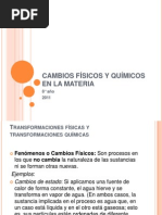Cambios Quimicos en La Materia