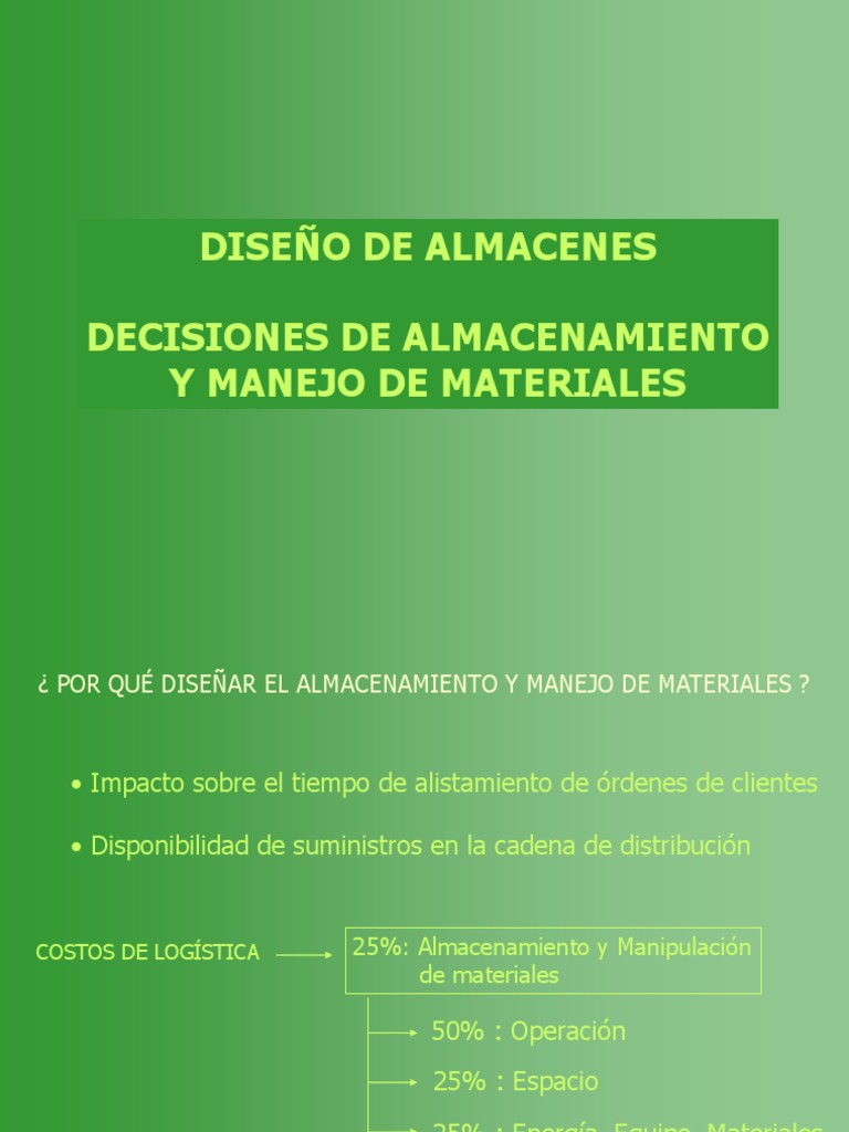 Decisiones en Almacenamiento y Manejo de Materiales | PDF | Hogar ...