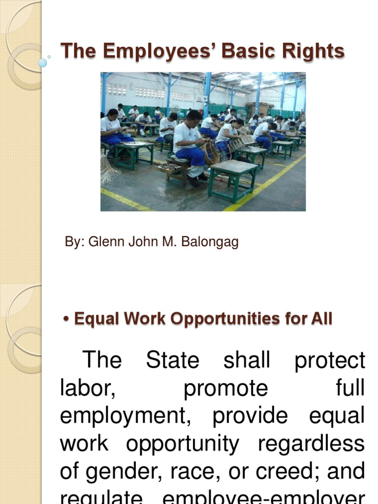 Employees' Basic Rights in the Philippines | PDF | Collective ...