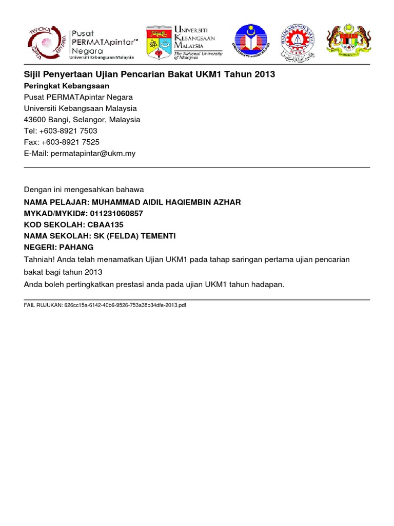 Sijil Permata Pintar Pdf
