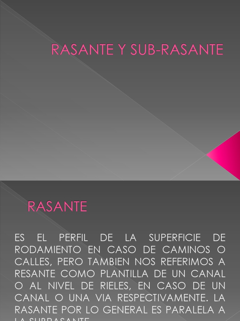 Rasante y Subrasante en Carreteras | PDF | Hogar, jardinería y ...