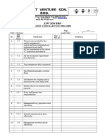 Internal Audit ISO 9001 (2008) Checklists (EJJV)