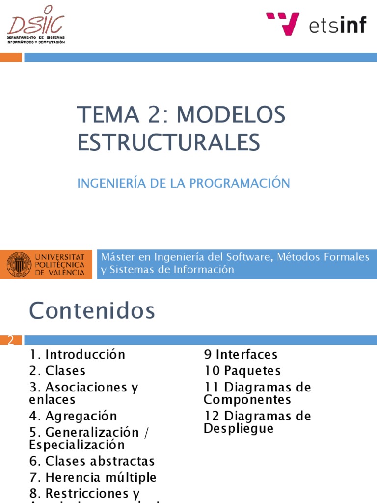 IDP 02 Modelos Estructurales (I) | PDF | Objeto (informática ...