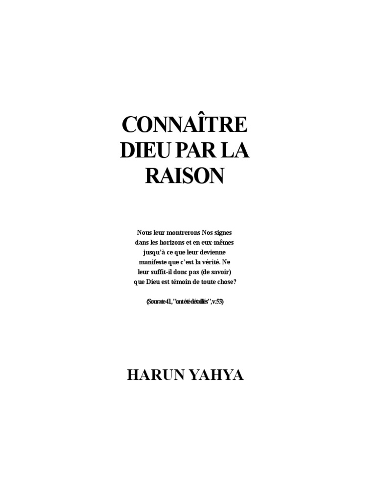 Connaître Dieu Par La Raison | PDF | Big Bang | Univers