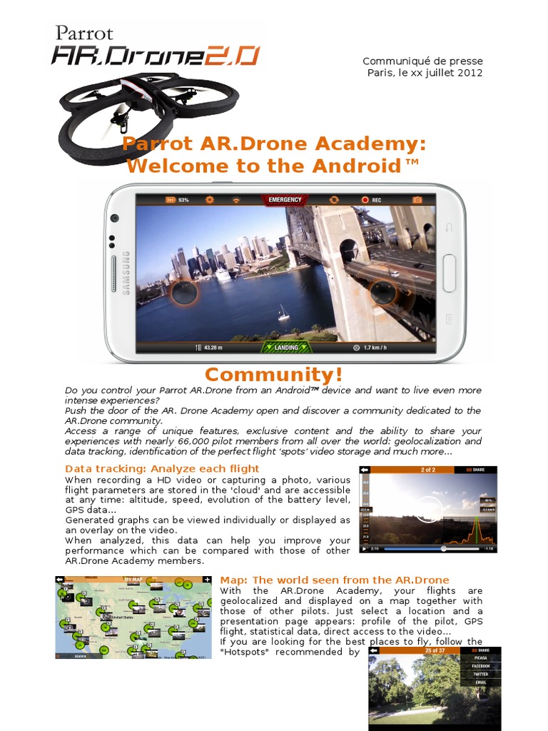 AR.Drone Academy Android (US) | Unmanned Aerial Vehicle | Android ...