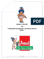 Project Report ON "Consumer Behavior & Satisfaction of Amul"