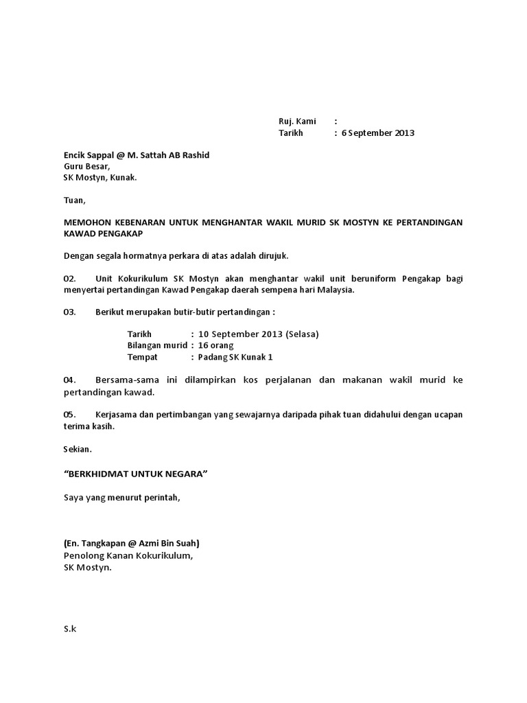 Surat Hantar Wakil Pdf