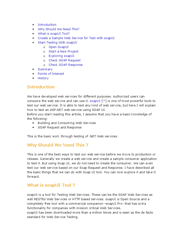 Testing ASP.NET Web Services with soapUI | PDF | Soap | Web Service