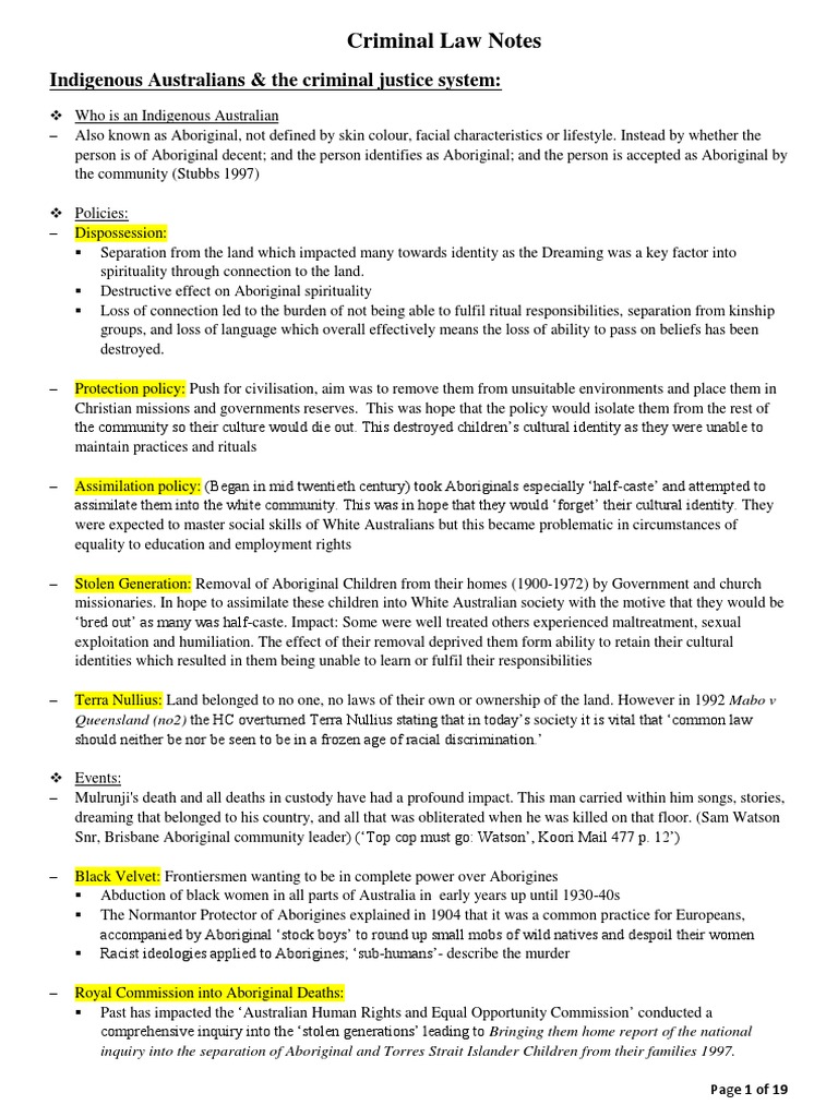 Criminal Law Exam Notes 2012 Assault Social Institutions