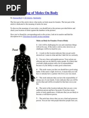 Moles Meaning Pdf Marriage Luck