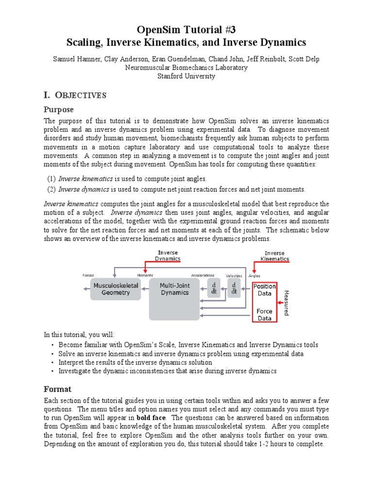 Open Sim Tutorial 3 | PDF | Least Squares | Kinematics