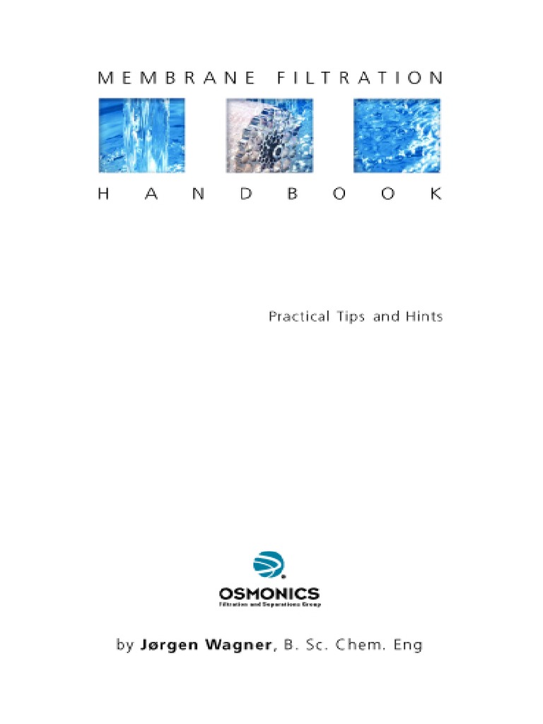 Membrane Filtration Handbook Osmonics Practical Tips and Hints PDF