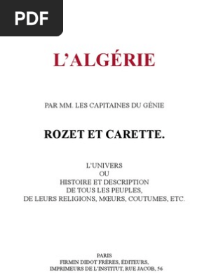 Algerie Rozet Carette Pdf Algerie Sahara