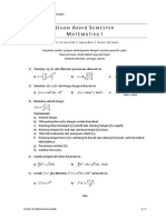 Soal UAS Matematika I 2010