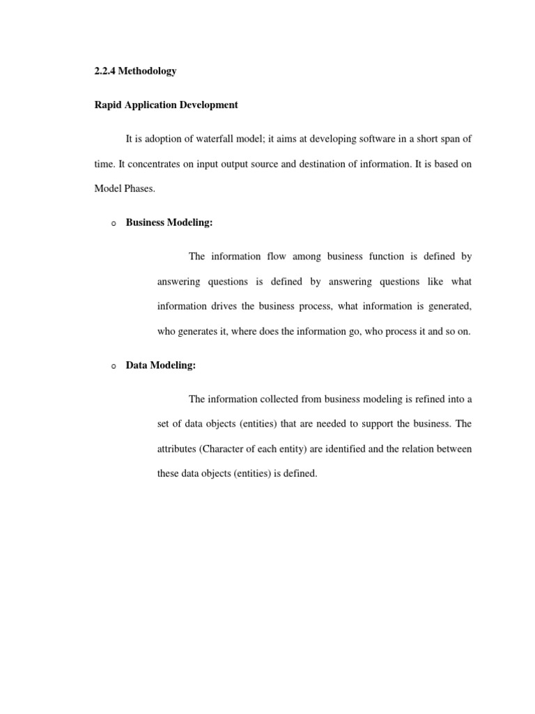 Rapid Application Development Methodology | PDF | Business