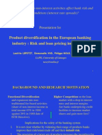 Product Diversification in The European Banking Industry: Risk and Loan Pricing Implications